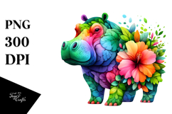 Vibrant Watercolor Hippo, 20 oz Tumbler Product Image 1