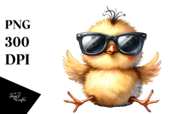 Funny Chick with Sunglasses | Clipart Product Image 1