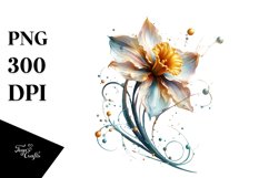 Abstract Shiny Narcissus Clipart Product Image 3