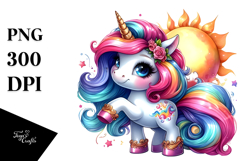 Cute Funny Unicorn PNG Product Image 1