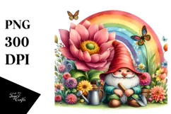 Illustration Gnome House Rainbow | Clipart Product Image 1