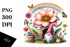Illustration Gnome House Rainbow | Clipart Product Image 1