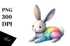 Abstract Shiny Wooden Bunny Made of Wood JPEG Product Image 1