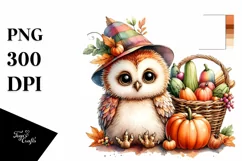 Colorful Baby Owl | Clipart Product Image 1