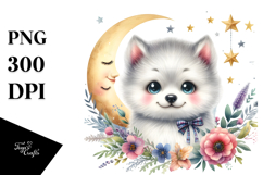 Whimsical Arctic Wolf PNG Product Image 1