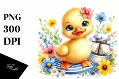 Colorful Baby Duck Sailor Clipart Product Image 1