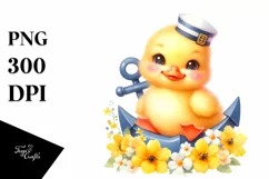 Colorful Cute Duck Sailor | Sublimation | Clipart Product Image 3