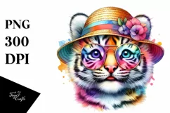 Colorful Layered Baby Tiger with Sun es Product Image 3