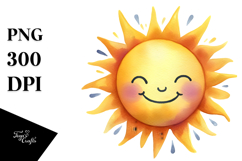 Simple Smiling Sun, PNG Product Image 1