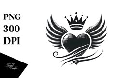 Simple Paintbrush Style Heart PNG Product Image 1