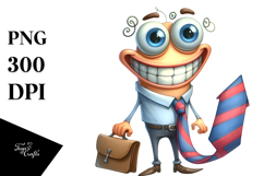 Funny Standing Tie Eyes Sublimation Clipart Product Image 1