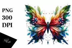 Abstract Vibrant Butterfly made of , PNG Product Image 1
