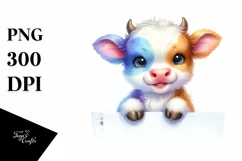 Colorful Small Baby Cow | Clipart Product Image 3
