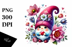 Cute Gnome with Detailed Hat PNG Product Image 1