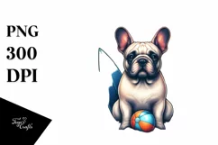 French Bulldog Sunset Beach Clipart Product Image 1