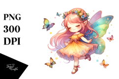 Colorful Fairy Dancing Sublimation Clipart Product Image 1