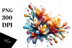 Abstract Shiny Freesia Sublimation Clipart Product Image 3