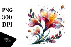 Abstract Shiny Freesia Sublimation Clipart Product Image 1