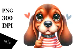 Cartoon Bloodhound, Transparent PNG Product Image 1