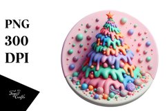 Colorful Christmass Tree 3D Martzipan PNG Product Image 1