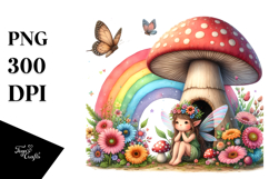 Illustration Fairy House Mushroom | Clipart Product Image 1