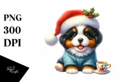 Expressive Baby Bernese Mountain Dog PNG Product Image 3