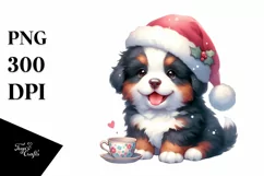 Expressive Baby Bernese Mountain Dog PNG Product Image 3