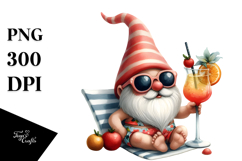 Beachwear Gnome, Cheerful PNG Product Image 1