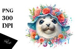Colorful Baby Seal, PNG Product Image 1