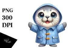 Excited Baby Seal Clipart Product Image 1