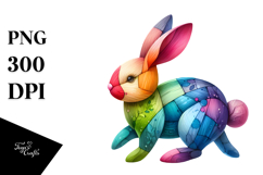 Abstract Shiny Bunny Made of Wood JPEG Product Image 1