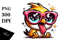 Playful Goofy Bird PNG Product Image 1