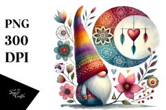 Very Simple Boho Valentines Gnome PNG Product Image 1