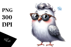 Funny Dove Standing Sunglasses | Sublimation | Clipart Product Image 1