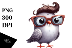 Funny Dove Standing Sunglasses | Sublimation | Clipart Product Image 1