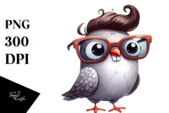 Funny Dove Standing Sunglasses | Sublimation | Clipart Product Image 1