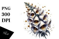 Artistic Shiny Foxglove | Sublimation | Clipart Product Image 1