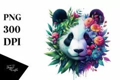 Abstract Vibrant Panda made of , PNG Product Image 3