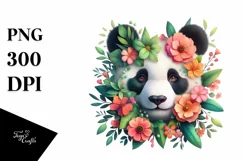 Abstract Vibrant Panda made of , PNG Product Image 1