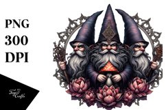 Detailed Watercolor Gothic Gnome | Clipart Product Image 3