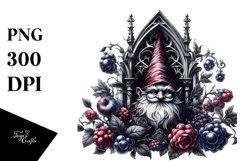 Detailed Watercolor Gothic Gnome | Clipart Product Image 1