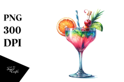 Creative Back View Cocktail PNG Product Image 1