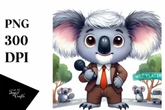Proud Koala in Phishing Road Clipart Product Image 3