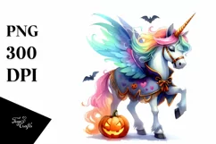 Colorful Unicorn Halloween Costume Clipart Product Image 1