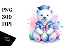 Baby Polar Bear Sailor Suit | Clipart Product Image 1