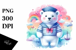 Baby Polar Bear Sailor Suit | Clipart Product Image 4