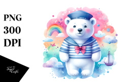 Baby Polar Bear Sailor Suit | Clipart Product Image 1