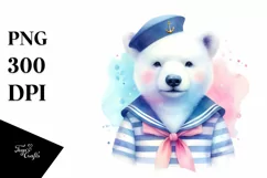 Baby Polar Bear Sailor Suit | Clipart Product Image 4