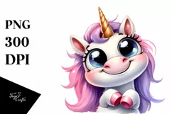 Funny Expressive Unicorn, Transparent PNG Product Image 1