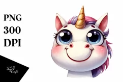Funny Expressive Unicorn, High-Res PNG Product Image 1